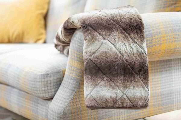 Collared Creatures Luxury Brown Faux Fur Dog Blanket-Throw