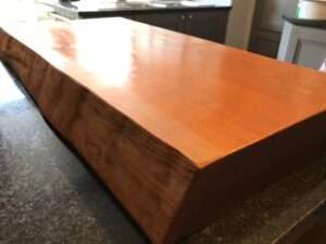 IMG 2722 Hardwood chopping board approx 70-85cm x 40-50cm x 8-10cm . Natural waney edge. Oak/elm/ash/beech/cherry