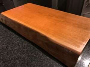 IMG 2880 Hardwood chopping board approx 70-85cm x 40-50cm x 8-10cm . Natural waney edge. Oak/elm/ash/beech/cherry