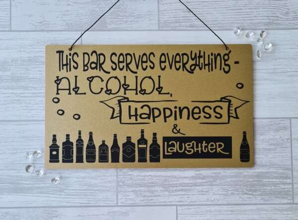 20210124 175946 Are you buying a gift for a person who has created their own home bar? This unique humour sign could be perfect. UK postage included - will be dispatched within 3 days of ordering.