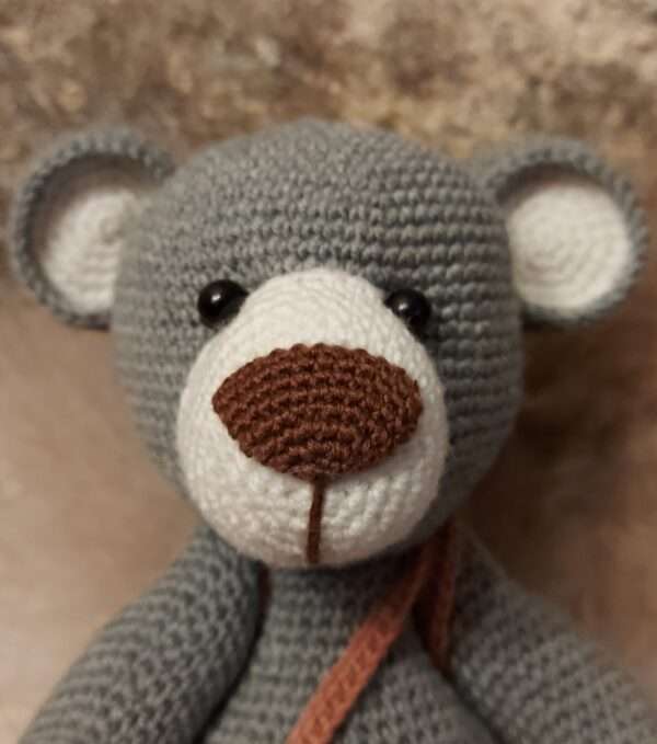 Trevor 1 Trevor and Trudi have had a challenging year so far, having to deliver teeth to The Tooth Fairy, as all her flights have been cancelled due to the Covid pandemic. Designed and crafted by me (Ali) these Artist Thread Bears are crafted with 100% Super Soft Merina Wool.  They have a natural Kapoc silk stuffing with Black Jet Bead eyes. They are jointed at the arms and legs with buttons and each bear has a Fairy Tooth Pocket to house the tooth andf a bag or rucksack to return the gift from the tooth fairy.