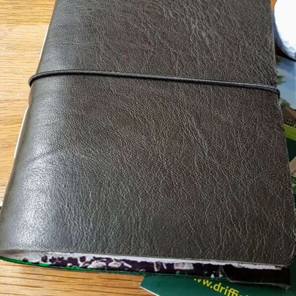 premium dark green leather golf journal log
