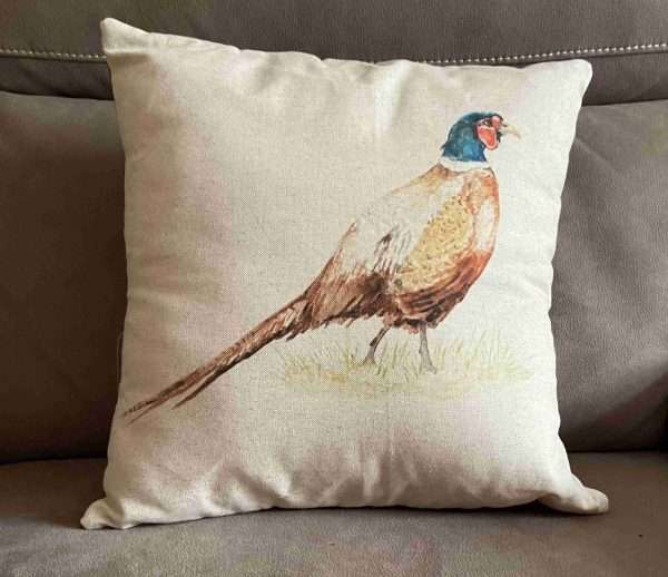 Handmade Cushion Cover - Pheasant Coloured