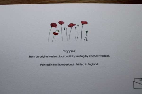 Poppies Card - back