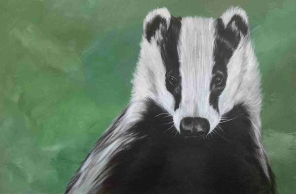 fullsizeoutput 3048 scaled Original painting of a badger in acrylic on canvas