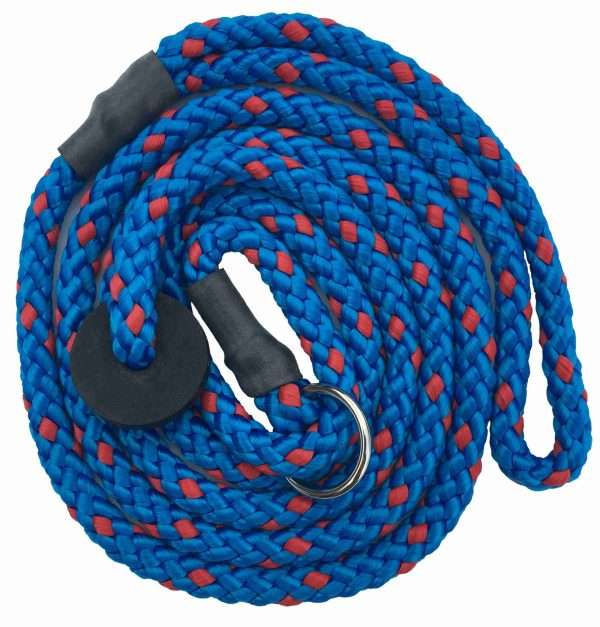 Gundog Slip Lead 1.2 Royal Blue.Red Fleck scaled <strong>Gundog Slip Lead and Country Classic Slip Lead's, now available in 1.2m</strong> Colours Available - Red/yellow fleck, Emerald Green/blue fleck, and blue with red fleck 1.2m in length 8mm thick Finished with rubber fittings Looped Handle Rubber Stop for slip Designed and made by Sporting Saint.