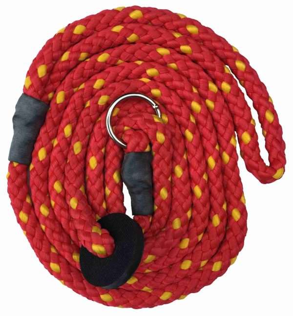 Gundog Slip Lead 1.2m Red.Yellow Fleck scaled <strong>Gundog Slip Lead and Country Classic Slip Lead's, now available in 1.2m</strong> Colours Available - Red/yellow fleck, Emerald Green/blue fleck, and blue with red fleck 1.2m in length 8mm thick Finished with rubber fittings Looped Handle Rubber Stop for slip Designed and made by Sporting Saint.