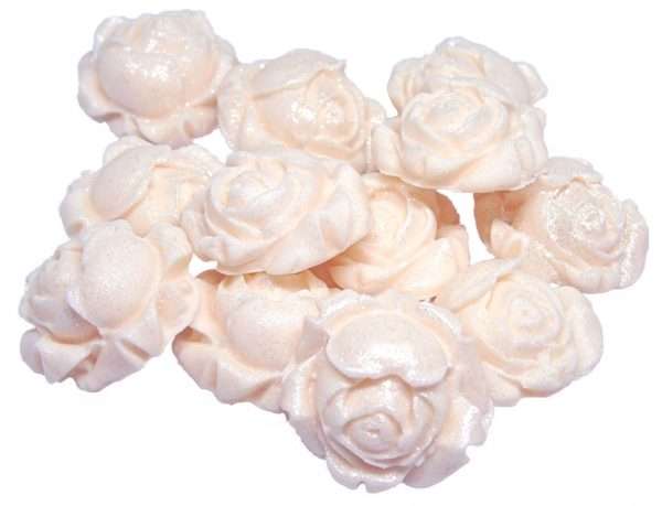 Inked12 Ivory Rosebudsjpeg LI These lightly glittered edible rose buds are a great way to add a bit of bling to your cupcakes and cakes. Either add as a single rosebud to cupcakes or as a group on cakes Approx Size: 2.5 cm