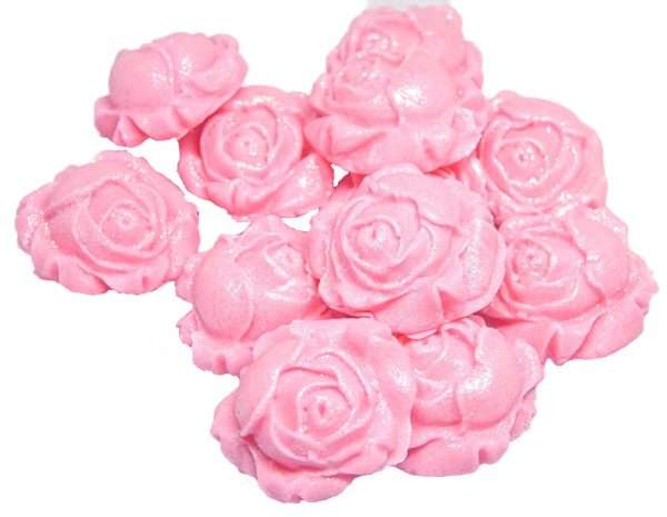 Inked12 Pink Rosebudsjpeg LI These lightly glittered edible rose buds are a great way to add a bit of bling to your cupcakes and cakes. Either add as a single rosebud to cupcakes or as a group on cakes Approx Size: 2.5 cm