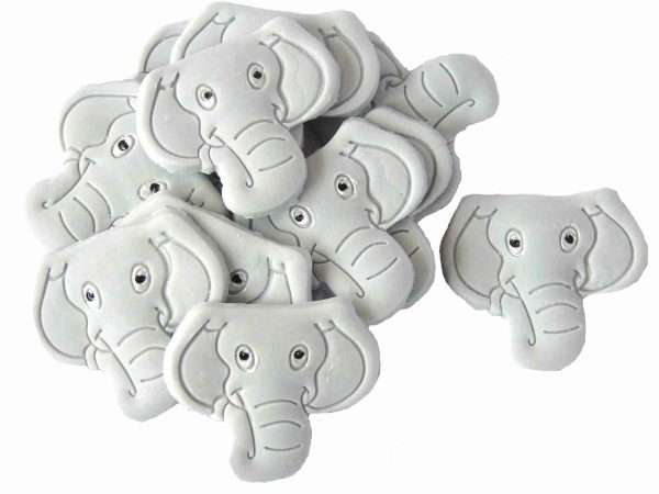Inked12 grey elephants LI scaled Are you looking for something cute to add to your baby shower cupcakes or for a 1st birthday? Then you are sure to be happy with these lovely elephants faces. They come in three colours and are sure to please your party guests. Set of 12 elephants cupcake cake toppers. Approx Size: 4cm- 3.5 cm