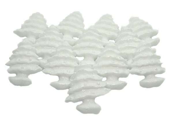 Inked12 white trees jpeg LI Are you wanting to decorate a frozen birthday cake? then these edible glittered decorations are ideal. You can layer the cake with the snowflakes and, trees, all are glittered to give that extra sparkle. White Glittered Trees & Snowflakes Frozen Birthday Cupcake Cake Toppers Approx Size: Trees 3.25 cm by 2.5 cm and Snowflakes 4cm