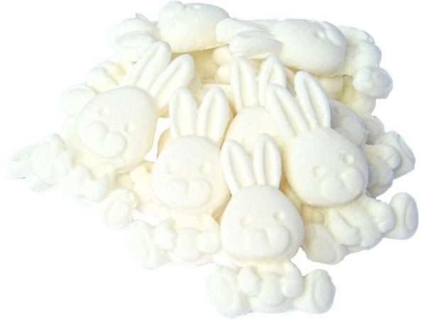 InkedInkedInked12 white rabbitsjpeg LI If you are looking for something for your Easter bakes? Then these cute, edible-coloured rabbits are ideal. They are also an exceedingly popular choice for decorating baby showers Cupcake Toppers. 12 Cute Edible Baby Rabbits, Available in a choice of colours and colour mixes Approx Size: 3.5cm Tall