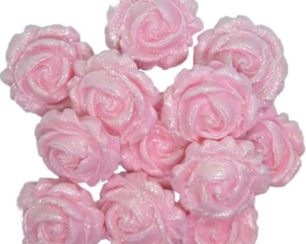 Inkednew small roses pinkJpeg LI Do you require cupcake toppers for your celebration bakes? Then choose from our wide selection of coloured, glittered and totally edible roses. They always go down well at parties. 12 Glittered Coloured Roses are also great cake fillers. Large selection of colours to choose from Approx Size 2.5 cm