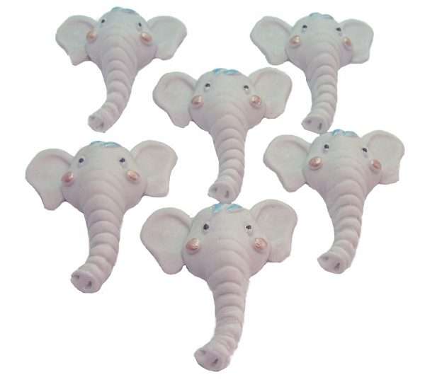 Inkedset20elephants20boy20jpeg LI These lovely character elephants’ faces are Ideal cupcake toppers, for your Baby Shower and can also be used for a birthday or Christening. Edible elephants’ birthday or baby shower cupcake cake toppers. Approx Size: 4cm- 4 cm