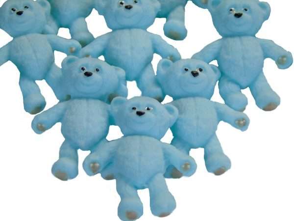 Inkedteddys blue LI Looking for something to decorate your cupcakes or cakes with for a baby shower or birthday? Here we have a large selection of coloured teddies to choose from that are easy to apply and will go down a treat with everyone. 12 Lovely teddies to brighten your bakes. A selection of these teddies is available in our separate listing with baby blocks Approx Size: 4 cm - 3.5 cm