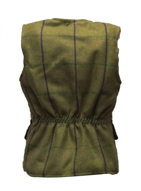 08d2272f 58d6 476b a8ae 78313f4568dc New Baby Kids Tweed Bodywarmer Fitted Gilet - Light Sage, Dark Sage, Sage with Pink Stripes and Sage with Purple Stripes Sizes available from 14 to 22. (6 months to 4 Years) Classic Design for Boys and Girls. Internal padded Lining is 100% Polyester, to ensure resistance against harsh weather condition. Internal lining has a diamond quilted pattern. Outer jacket is made from 60% Wool, 25% Polyester 11% Acrylic and 4% composed of other fibres, making this jacket top quality fabric. Other features include 2 hand warmer pockets, two bellow front pockets, heavy duty zip, Moleskin Tweed Trim to the Collar, Shoulder patches and pipping details, Press Stud Fastening and partial elasticated back to keep gilet fitted.