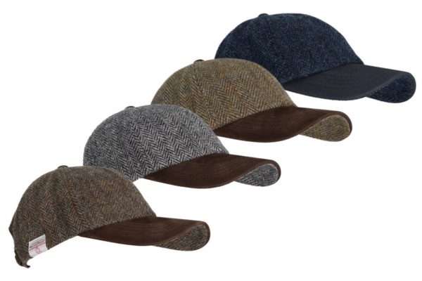 HARRIS TWEED BRUNGTON ALL scaled 1 These world famous Harris Tweed hats, are superbly tailored, hard wearing and warm. When purchasing one of these hats you are guaranteed exceptional quality. By law Harris Tweed must come from the Outer Hebrides, and be hand woven from local wool. Supplied by Harris Tweed Scotland from 100% pure virgin wool, dyed, spun and finished in the Western Isles of Scotland. Hand-woven by crofters in their own homes on the islands of Lewis, Harris, Uist and Barra. Inner Lining is 100% Cotton lining, with an inner trim band for extra comfort. Peak of the cap is genuine leather with leather button top and soft suede feel, this cap can fit any size head with fully adjustable leather strap with brass buckle fastening. Produced to the highest standards by a manufacturer of top quality countrywear and derby clothing.