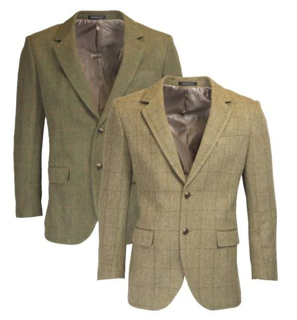 ITALIAN TWEED BLAZER BOTH Outer jacket is made from 60% Wool, 25% Polyester 11% Acrylic and 4% composed of other fibres, making this Blazer top quality fabric. Blazers are single breasted with two button fastening, and can be worn as a casual jacket or with a shirt and tie. Other specifications include side vents, two front pockets with flaps, Four interior pockets, three button cuff and Fully lined. Spare Button buttons included. Dress with matching waistcoat for an extremely stylish look perfect for weddings and the races. Produced to the highest standards by a manufacturer of top quality countrywear and derby clothing. The tweed has been treated with Teflon which acts as a fabric protector, making this product long-lasting protection against oil- and water-based stains, dust and dry soil.