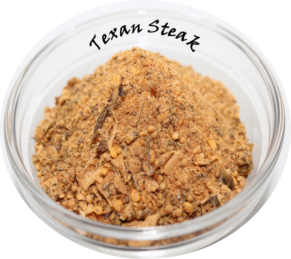 Texan Steak no logo <strong><u>Description: </u></strong> •Legendary steak seasoning with a sweet and slightly aromatic flavour. •Perfect for steaks and meat on the grill!