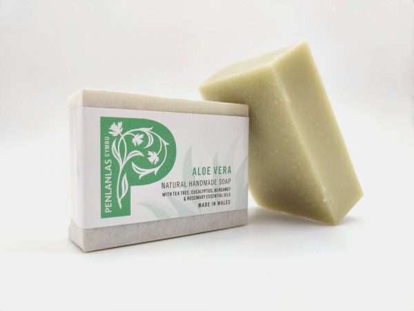 aloe vera soap penlanlas cymru 1 FROM 1.50
A deeply cleansing, naturally antiseptic and moisturising soap with a subtle blend of Tea Tree, Eucalyptus, Bergamot and Rosemary pure essential oils. Aloe Vera is renowned for reducing inflammation in skin problems and is naturally antimicrobial, helps to soothe, hydrate and nourish the skin. French green clay is added for its skin detoxifying, purifiying, cleansing and exfoliating properties, helping to soften the skin.