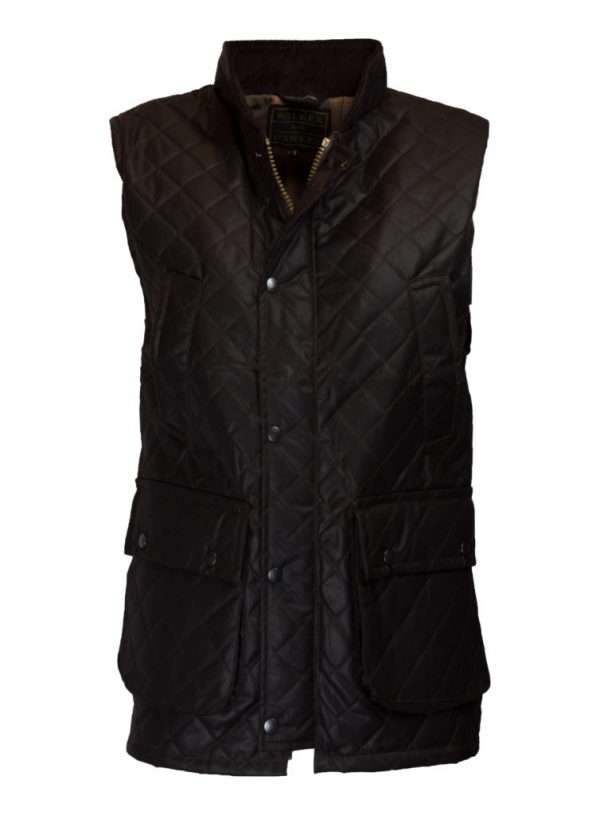 brown quilted wax main 1 Our Wax Diamond Quilted Bodywamer has Internal Lining 100% Cotton checked. Outer jacket (shell) is made from heavy-weight 100% waxed cotton making this waistcoat waterproof and windproof. Wax Fabric exterior has 1.5' box quilted pattern Other features include 2 hand warmer pockets, 2 front bellow pockets, 2-way heavy duty zip with studded flap enclosure, corduroy collar, 1 inside pocket, and 100% nylon lining trim, offering great mobility as well as warmth and comfort. Produced to the highest standards by a manufacturer of top quality countrywear and derby clothing. Please check our size guide against your waistcoat you would like to purchase.