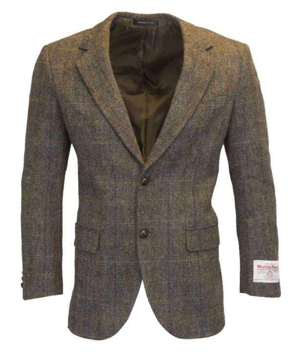 clinton brown blazer front These world famous Harris Tweed jackets are superbly tailored, hard-wearing and warm. When purchasing one of these jackets you are guaranteed exceptional quality. By law Harris Tweed must come from the Outer Hebrides, and be hand woven from local wool. Supplied by Harris Tweed Scotland from 100% pure virgin wool, dyed, spun and finished in the Western Isles of Scotland. Expertly hand-woven by crofters in their own homes on the islands of Lewis, Harris, Uist and Barra. They are single breasted with two leather button fastening, and can be worn as a casual jacket or with a shirt and tie. Other specifications include side vents, two front pockets with flaps, Four interior pockets, three button leather cuff and Fully lined. Spare Button Leather buttons included. Dress with matching waistcoat for an extremely stylish look perfect for weddings and the races. All our tweeds are stamped with the authentic, official gold crossed orb mark of the Harris Tweed Authority.