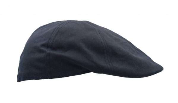 navy duckbill side 100% Cotton, with an inner trim band for extra comfort. Outer Shell is 100% Waxed Cotton, making this hat waterproof, with a wide brim for water and sun protection. Produced to the highest standards by a manufacturer of top quality countrywear and derby clothing. Please check our size guide against the hat you wish to purchase.