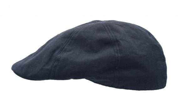 navy duckbill side2 100% Cotton, with an inner trim band for extra comfort. Outer Shell is 100% Waxed Cotton, making this hat waterproof, with a wide brim for water and sun protection. Produced to the highest standards by a manufacturer of top quality countrywear and derby clothing. Please check our size guide against the hat you wish to purchase.