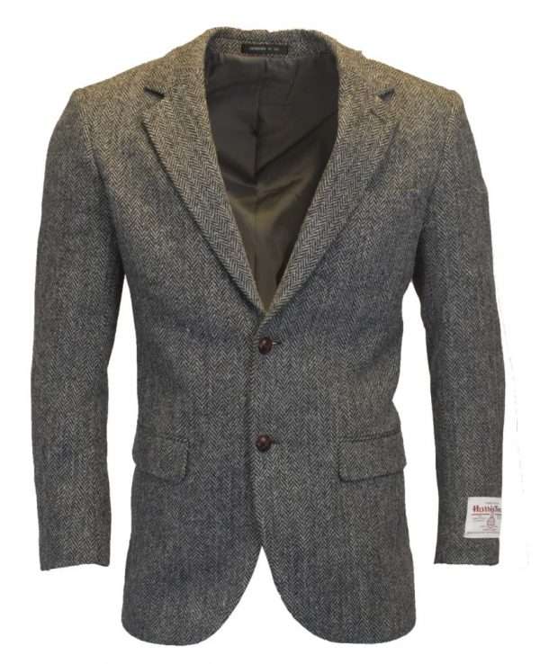 steel grey blazer These world famous Harris Tweed jackets are superbly tailored, hard-wearing and warm. When purchasing one of these jackets you are guaranteed exceptional quality. By law Harris Tweed must come from the Outer Hebrides, and be hand woven from local wool. Supplied by Harris Tweed Scotland from 100% pure virgin wool, dyed, spun and finished in the Western Isles of Scotland. Expertly hand-woven by crofters in their own homes on the islands of Lewis, Harris, Uist and Barra. They are single breasted with two leather button fastening, and can be worn as a casual jacket or with a shirt and tie. Other specifications include side vents, two front pockets with flaps, Four interior pockets, three button leather cuff and Fully lined. Spare Button Leather buttons included. Dress with matching waistcoat for an extremely stylish look perfect for weddings and the races. All our tweeds are stamped with the authentic, official gold crossed orb mark of the Harris Tweed Authority.