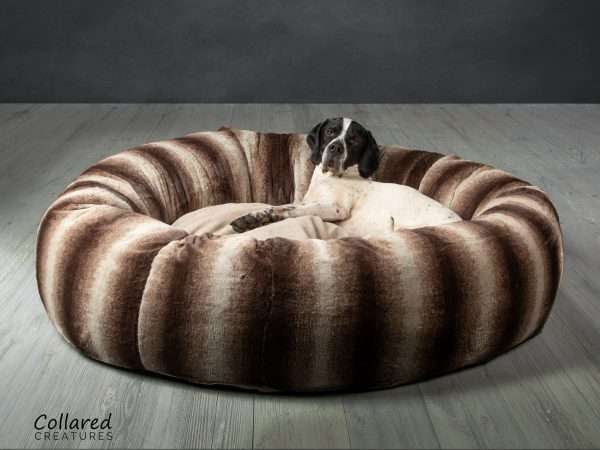 Brown Luxury Deluxe Donut Dog Bed XL