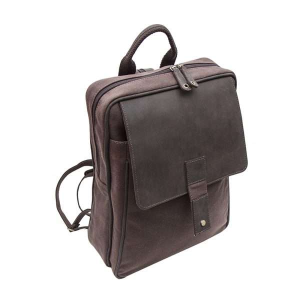 backpack 3 web Goodbye cumbersome backpack and hello chic and stylish. The gently rounded corners and combination of waxed canvas and leather elevate this from an ordinary backpack to an elegant bag you happen to wear on your back!