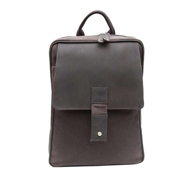 backpack web 1 Goodbye cumbersome backpack and hello chic and stylish. The gently rounded corners and combination of waxed canvas and leather elevate this from an ordinary backpack to an elegant bag you happen to wear on your back!