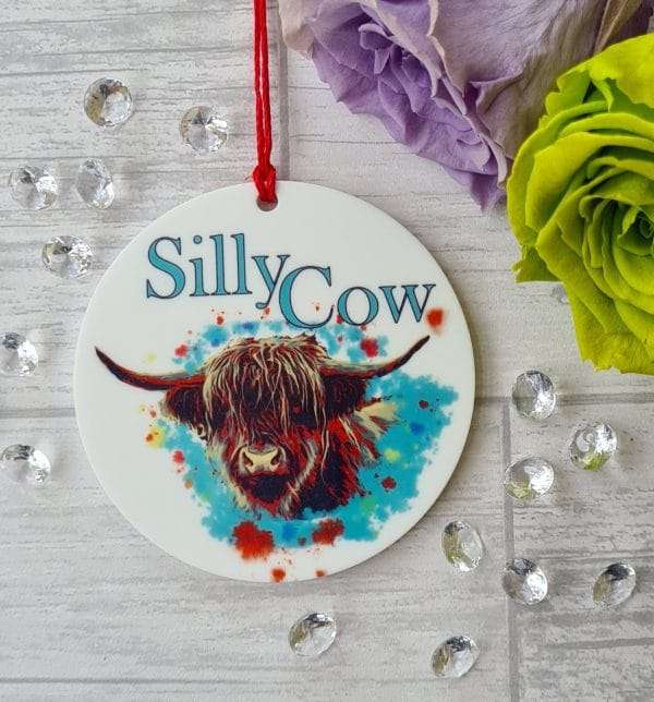 colourful highland cow