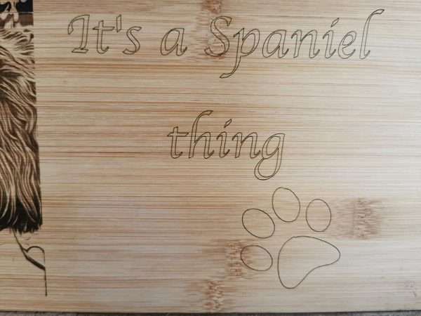 243958686 232098922301066 8362038872029438665 n Handmade With Love. Spaniel Bamboo Serving Board   Postage And Packaging Included