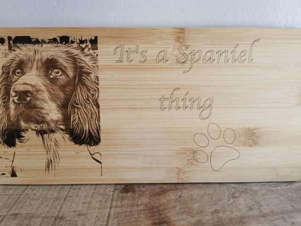 244409808 232098855634406 1547942703064520760 n Handmade With Love. Spaniel Bamboo Serving Board   Postage And Packaging Included