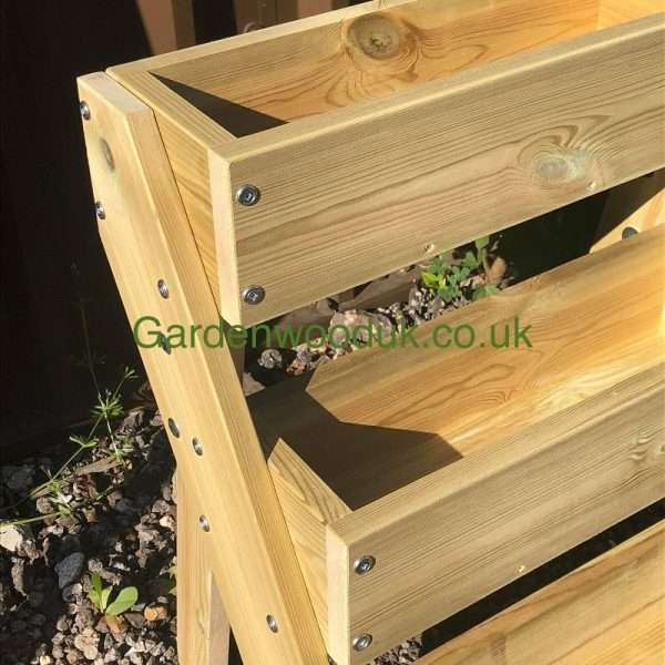 Floor Tier Close up 1 Handmade 4 Tier Planter Perfect for growing your own Herbs, Strawberries etc. Price includes UK Mainland Delivery. Surcharges may apply to remote areas.