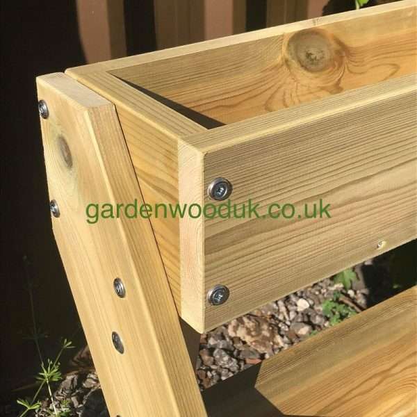 Floor Tier Close up 2 Handmade 4 Tier Planter Perfect for growing your own Herbs, Strawberries etc. Price includes UK Mainland Delivery. Surcharges may apply to remote areas.