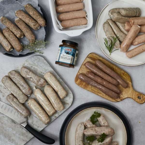 Sausages option 1 Don't miss out on this tasty and sumptuous sausage collection from The Black Farmer. The perfect birthday, father's day or special one off gift for any sausage craving loved one. A truly unique gift for your foodie friend.