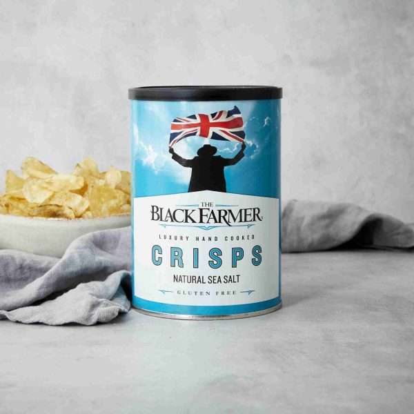 2021.11.02 THE BLACK FARMER0070 scaled Enjoy three flavours of our delicious crisps. Perfect for sharing in our beautifully branded re-sealable tubs. A perfect gift for your foodie friend for a birthday or celebration.