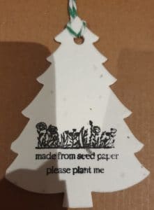 20211116 192312 1 These Christmas tree shaped gift labels have plenty of room to write on, each one has a printed message so that the receipient knows that the label can be planted.