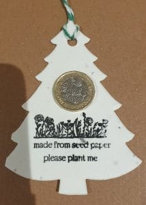 20211116 192529 These Christmas tree shaped gift labels have plenty of room to write on, each one has a printed message so that the receipient knows that the label can be planted.