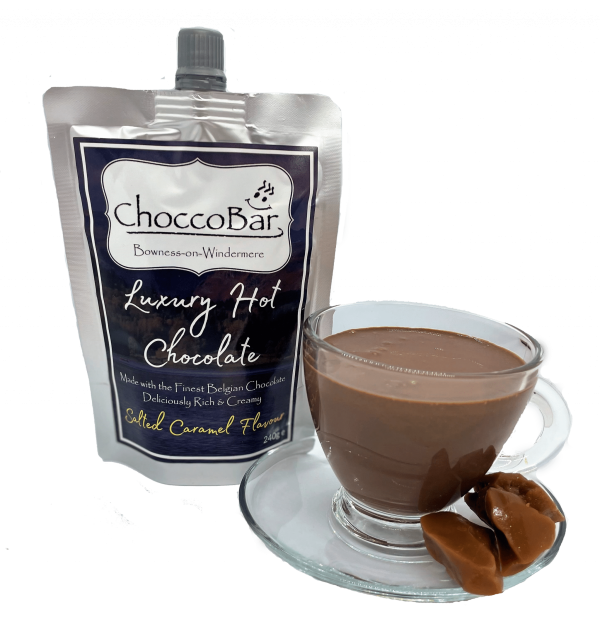 Salted Caramel TAKE 2 <i>Choose any 3 of our flavoured Hot Chocolates.</i> <a href="https://www.thecountrysidestore.co.uk/shop/food-beverage/artisan-foods/luxury-hot-chocolate-original/">Luxury Hot Chocolate Original</a> | <a href="https://www.thecountrysidestore.co.uk/shop/food-beverage/artisan-foods/choccobar-lakeland-mint-flavour-hot-chocolate/">Lakeland Mint Flavoured Hot Chocolate</a> | <a href="https://www.thecountrysidestore.co.uk/shop/food-beverage/artisan-foods/choccobar-orange-flavour-hot-chocolate/">Orange Flavoured Hot Chocolate</a> | <a href="https://www.thecountrysidestore.co.uk/shop/food-beverage/artisan-foods/choccobar-salted-caramel-flavour-hot-chocolate/">Salted Caramel Flavoured Hot Chocolate</a> | <a href="https://www.thecountrysidestore.co.uk/shop/food-beverage/artisan-foods/choccobar-amaretto-flavour-hot-chocolate/">Amaretto Flavoured Hot Chocolate</a> | <a href="https://www.thecountrysidestore.co.uk/shop/food-beverage/artisan-foods/choccobar-black-forest-flavour-hot-chocolate/">Black Forest Flavoured Hot Chocolate</a> | <a href="https://www.thecountrysidestore.co.uk/shop/food-beverage/artisan-foods/apple-and-cinnamon-flavour-hot-chocolate/">Apple & Cinnamon Flavoured Hot Chocolate</a> | <a href="https://www.thecountrysidestore.co.uk/shop/food-beverage/artisan-foods/choccobar-irish-cream-flavour-hot-chocolate/">Irish Cream Flavoured Hot Chocolate</a> | <a href="https://www.thecountrysidestore.co.uk/shop/food-beverage/artisan-foods/choccobar-hazelnut-flavour-hot-chocolate/">Hazelnut Flavoured Hot Chocolate</a>