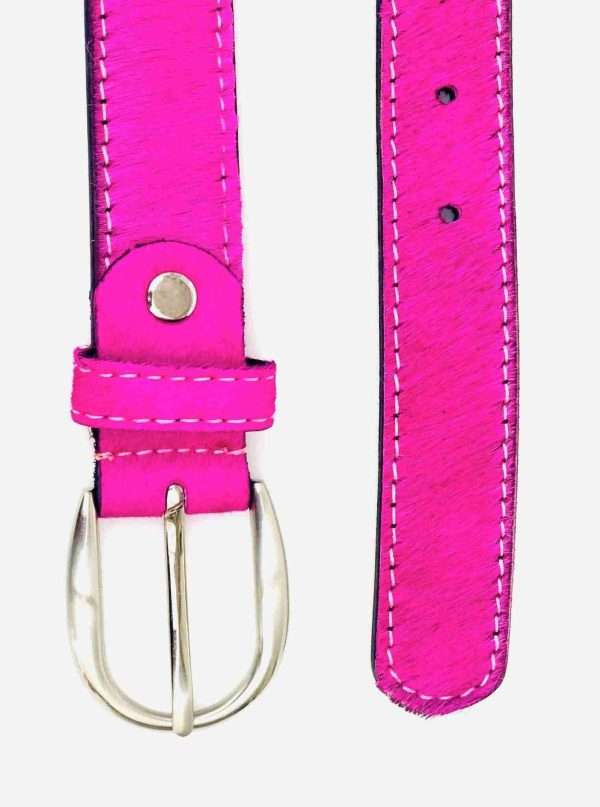 neon pink belt scaled Handcrafted genuine leather belts