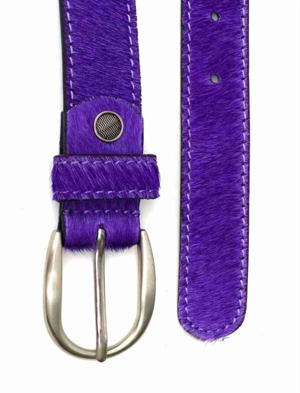 purple belt scaled Handcrafted genuine leather belts