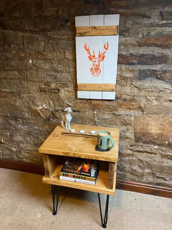 FB IMG 1645296907189 Handmade rustic coffee table / Reclaimed coffee table / Hairpin legs