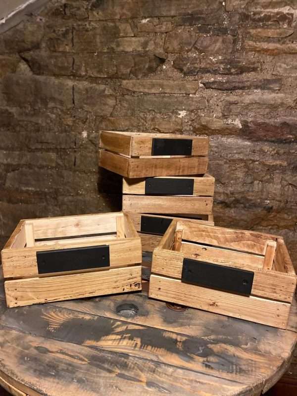 FB IMG 1645297005479 wooden crate / storage crate / Chalkboard crate / dog toy crate