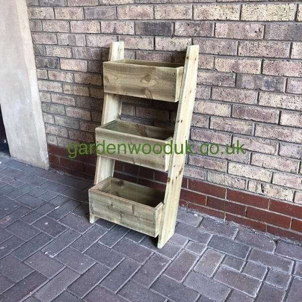 Rustic 2 Tier Leaning 450mm 1 Handmade 3 Tier Planter Perfect for growing your own Herbs, Strawberries etc. Price includes UK Mainland Delivery. Surcharges may apply to remote areas.