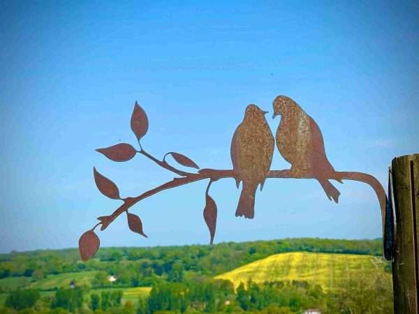 il fullxfull.2279784792 a6b8 scaled WELCOME TO THE RUSTIC GARDEN ART SHOP Here we have one of our. Rustic Metal Love Birds Garden Art Sculpture Sizes & Measurments:
42cm x 22cm Made From 2mm Mild Steel.
