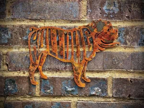 WELCOME TO THE RUSTIC GARDEN ART SHOP Here we have one of our. Exterior Bulldog Dog Garden Wall House Gate Sign Hanging Metal Art Sizes & Measurements:
20cm x 30cm Made From 2mm Mild Steel.
