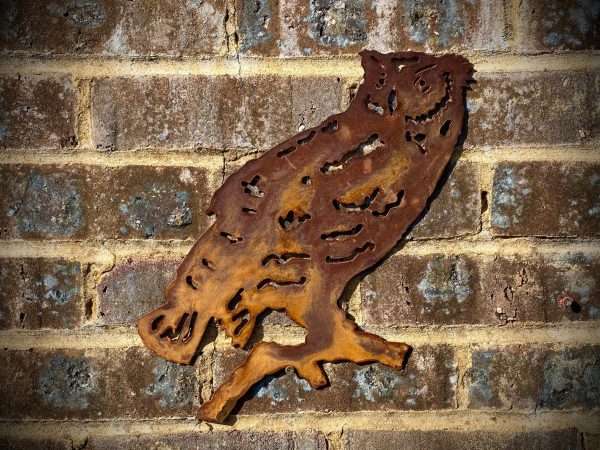 WELCOME TO THE RUSTIC GARDEN ART SHOP Here we have one of our. Exterior Rustic Owl Barn Owl Tawny Owl Garden Wall Art House Gate Fence Shed Sign Hanging Metal Rustic Bird Bath Bird Feeder Art Gift Sizes & Measurements:
35cm x 25cm Made From 2mm Mild Steel.